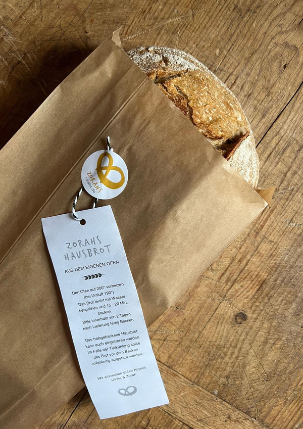 Produktfoto zu Zorahs Hausbrot ZUM AUFBACKEN 750g Zorahs Sauerteig Manufaktur