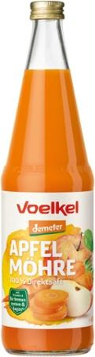 Produktfoto zu VPE Apfel-Möhrensaft 6x0,7 l Voelkel