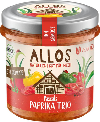 Produktfoto zu VPE Hofgemüse Pascals Paprika Trio 6x135g Allos