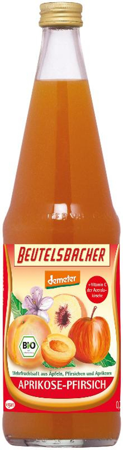 Produktfoto zu VPE Aprikose Pfirsich Saft 6x0,7l Beutelsbacher