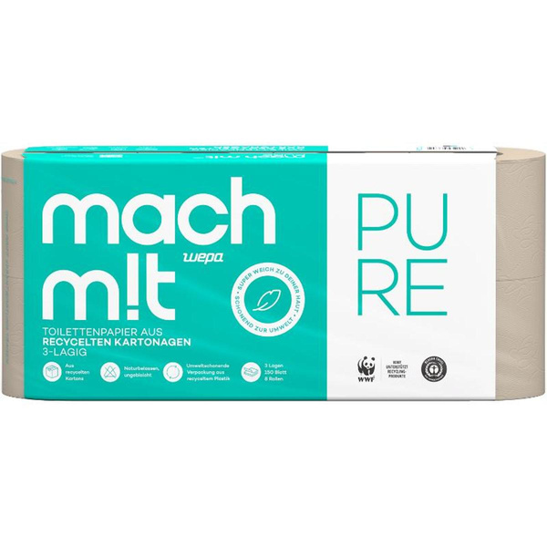 Produktfoto zu Toilettenpapier 3-lagig 8x150Mach mit!