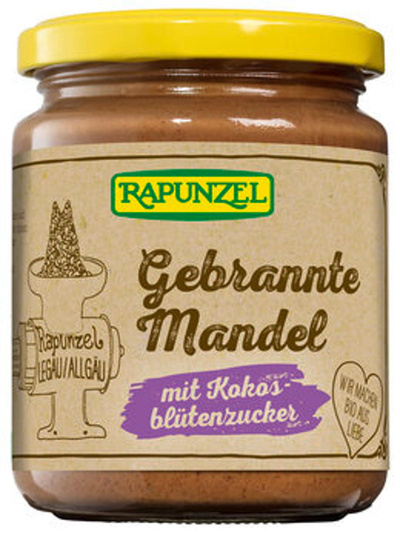 Produktfoto zu Gebrannte Mandel Aufstrich mit Kokosblütenzucker 250g Rapunzel