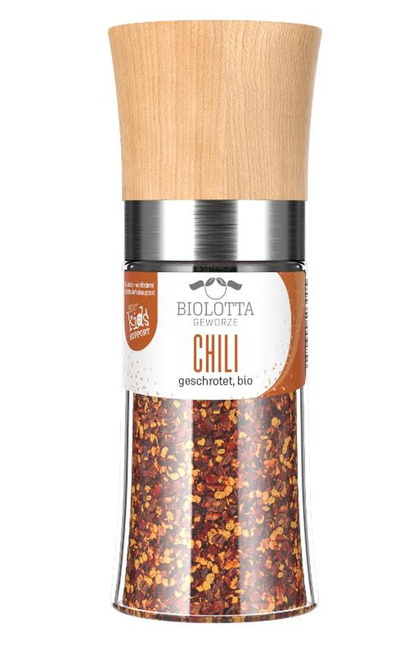 Produktfoto zu Gewürzmühle Chili geschrotet 50g Biolotta Gewürze