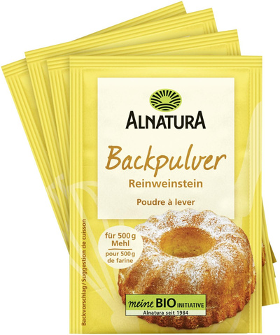 Produktfoto zu Reinweinstein Backpulver (4 Tüten) 72g Alnatura