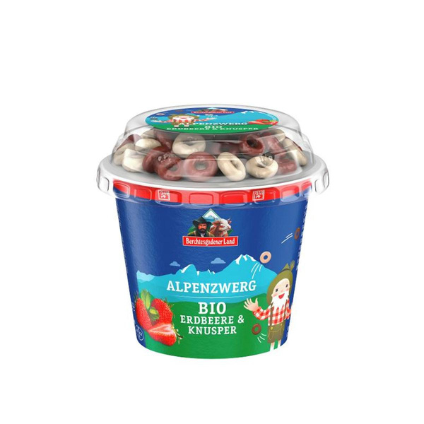 Produktfoto zu Alpenzwerg Erdbeere & Knusper Joghurt 137g Berchtesgadener Land