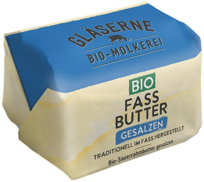Produktfoto zu VPE Fassbutter Sauerrahm gesalzen 10x250g Gläserne Molkerei