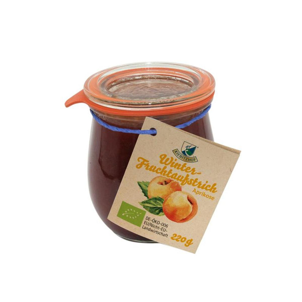 Produktfoto zu Fruchtaufstrich Winterliebe Aprikose 220g Kiebitzhof