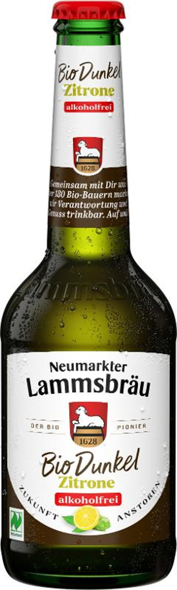Produktfoto zu Lammsbräu Dunkel Pure Zitrone alkoholfrei 0,33l Neumarkter