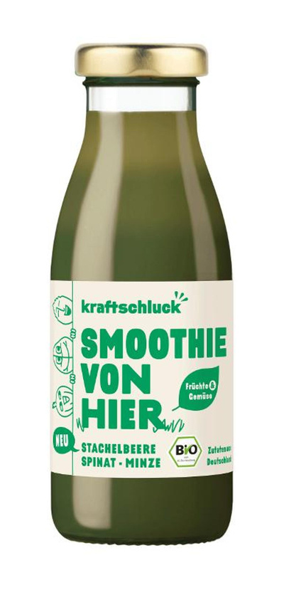 Produktfoto zu Grüner Smoothie von hier 0,25l Kraftschluck