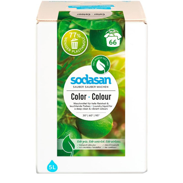 Produktfoto zu Color-Waschmittel Limette 5 Liter  Bag in Box Sodasan