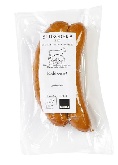 Produktfoto zu Kohlwurst 2x100g Schröder's