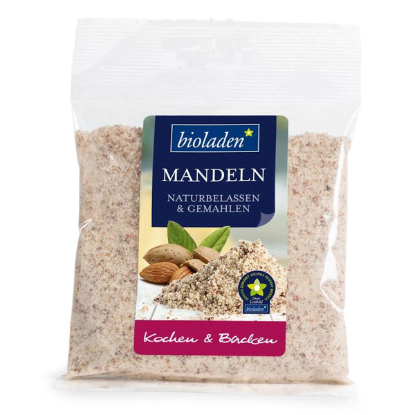 Produktfoto zu Mandeln natur gemahlen 100g bioladen