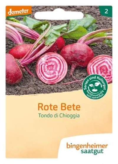 Produktfoto zu Rote Bete Tondo die Chioggia Bingenheimer Saatgut