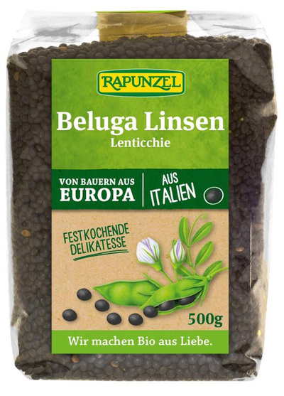 Produktfoto zu Beluga Linsen schwarz 500g Rapunzel