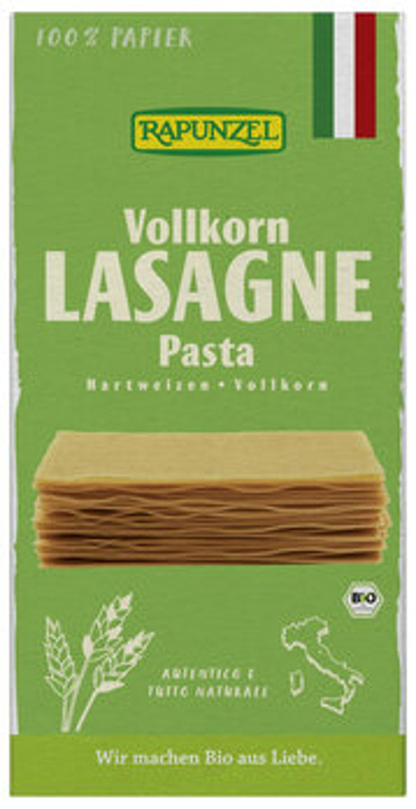 Produktfoto zu Lasagne-Platten Vollkorn 250g Rapunzel