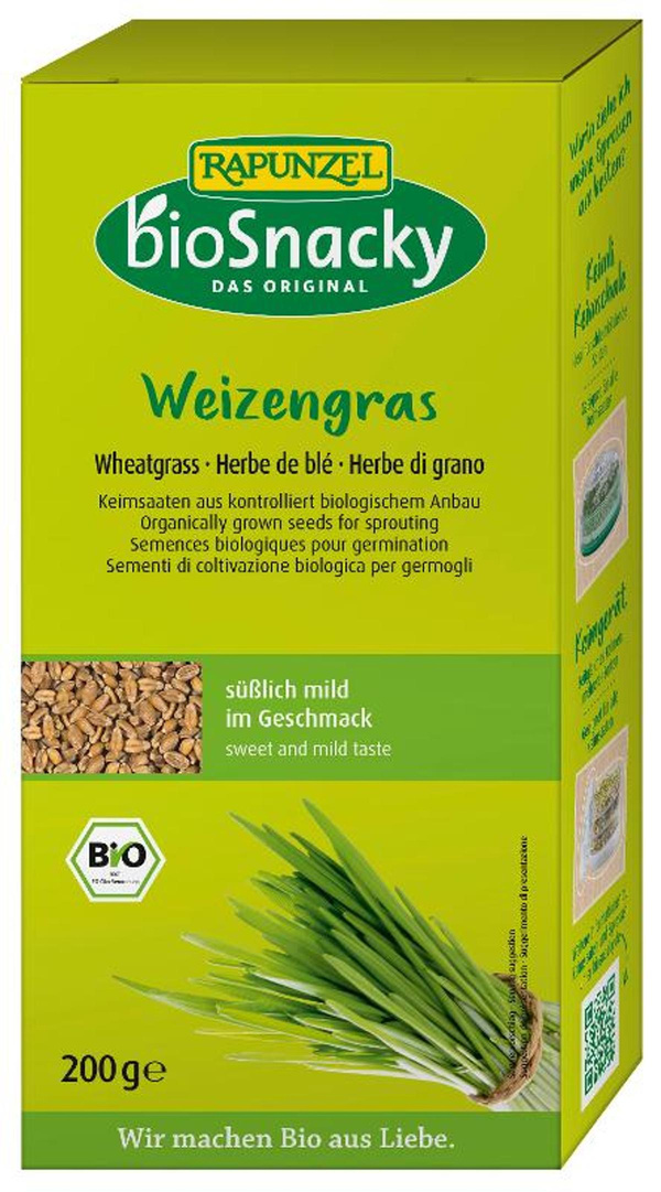 Produktfoto zu Keimsaat Weizengras 200g bioSnacky Rapunzel