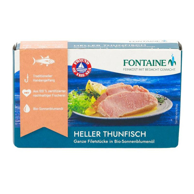 Produktfoto zu Thunfisch in Sonnenblumenöl 120g Fontaine
