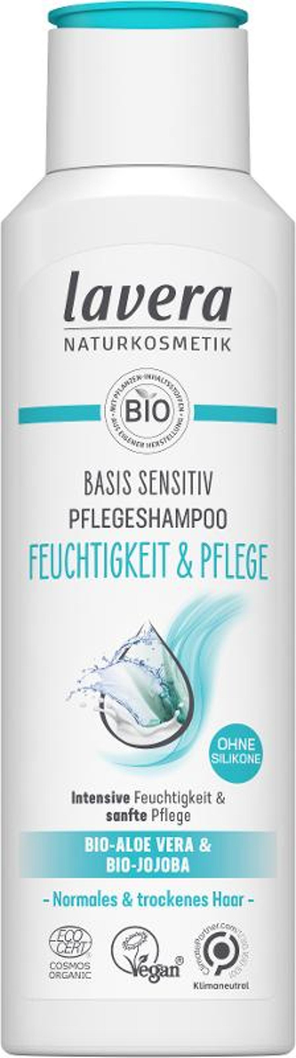 Produktfoto zu Basis Sensitiv Pflegeshampoo Feuchtigkeit & Pflege 250ml Lavera