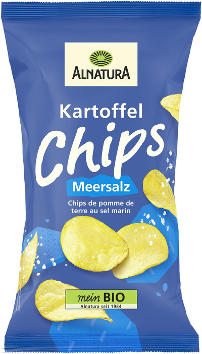 Produktfoto zu Kartoffelchips Meersalz 125g Alnatura