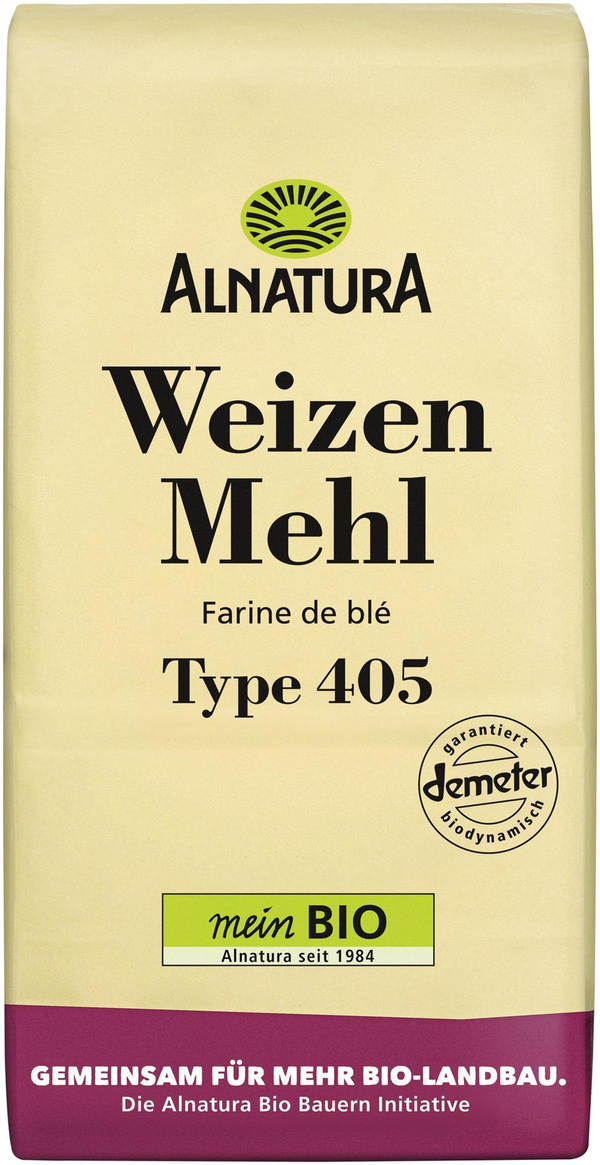 Produktfoto zu Weizenmehl Type 405 1 kg Alnatura