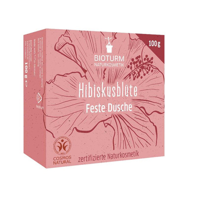 Produktfoto zu Feste Dusche Hibiskus 100g Bioturm