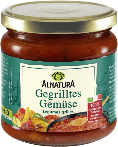 Produktfoto zu Tomatensauce Gegrilltes Gemüse 350 ml Alnatura