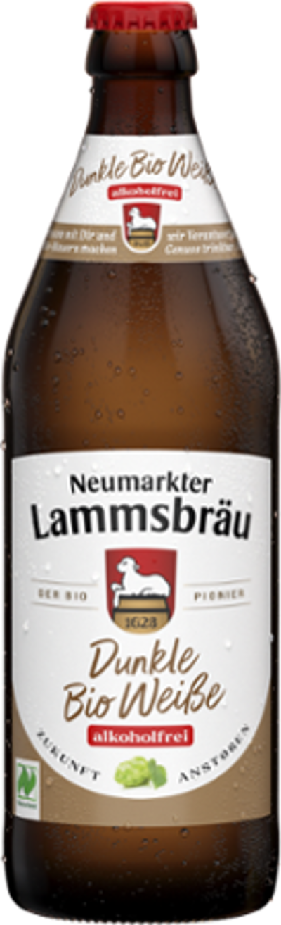 Produktfoto zu VPE Bier Lammsbräu Dunkle Weiße alkoholfrei 10x0,5 l Neumarkter Lammsbräu