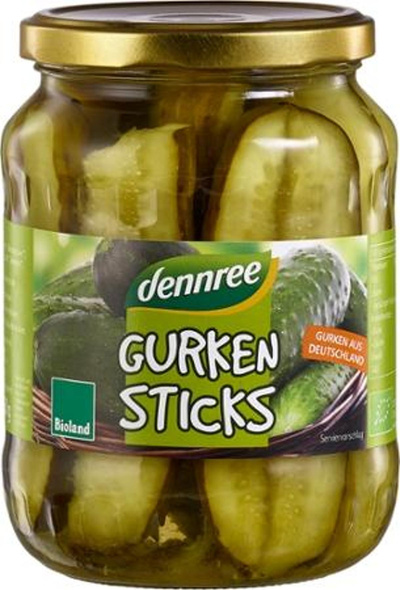 Produktfoto zu Gurkensticks 670g dennree
