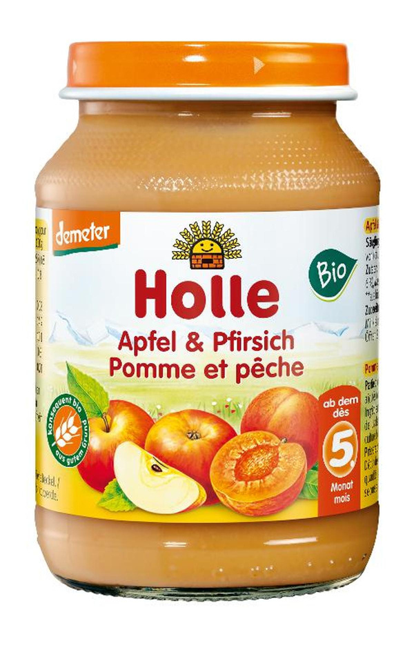 Produktfoto zu VPE Babykost Apfel & Pfirsich 6x190g Holle