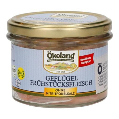 Produktfoto zu Geflügel-Frühstücksfleisch 160g Ökoland