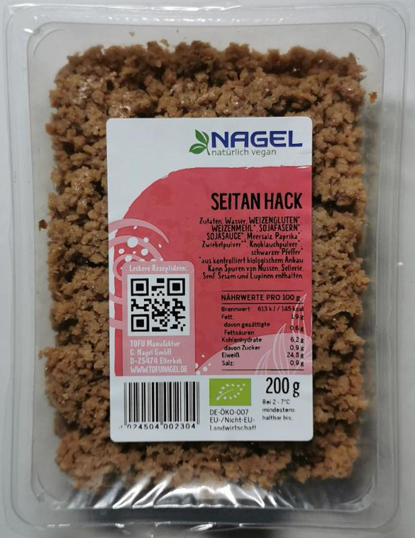 Produktfoto zu Seitan Hack 200g Nagel Tofu