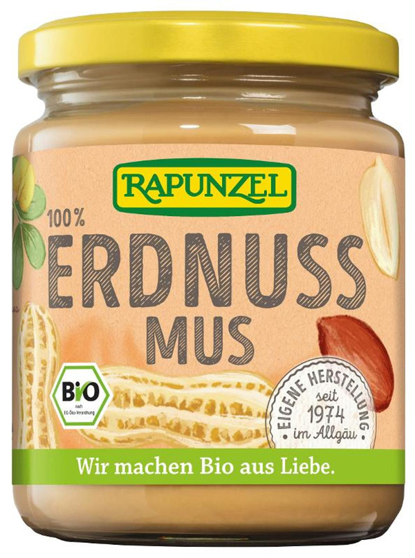 Produktfoto zu Erdnussmus fein 250g Rapunzel ohne Salz