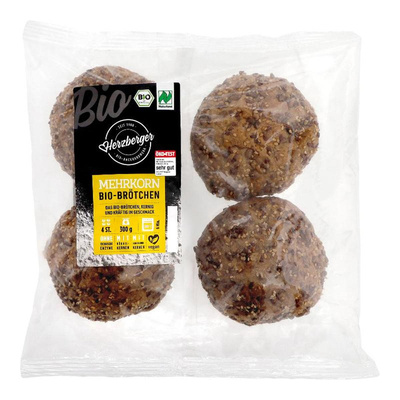 Produktfoto zu Mehrkornbrötchen 4 Stück (300g) Herzberger