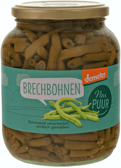Produktfoto zu VPE Brechbohnen im Glas 6x690g Nur Puur