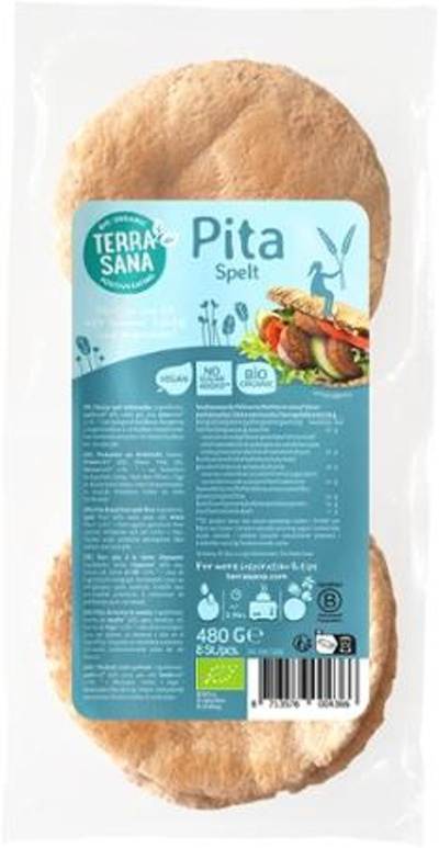 Produktfoto zu Dinkel Pita Taschen 2x4 Stück TerraSana