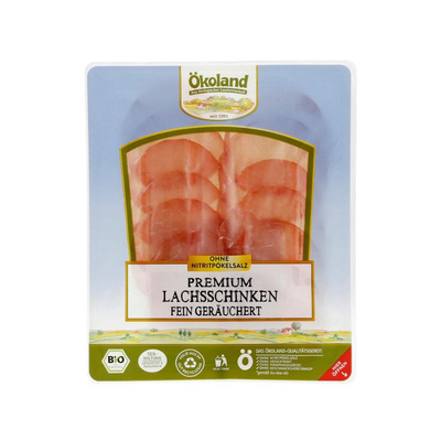 Produktfoto zu Lachsschinken Premium fein geräuchet 80g Ökoland