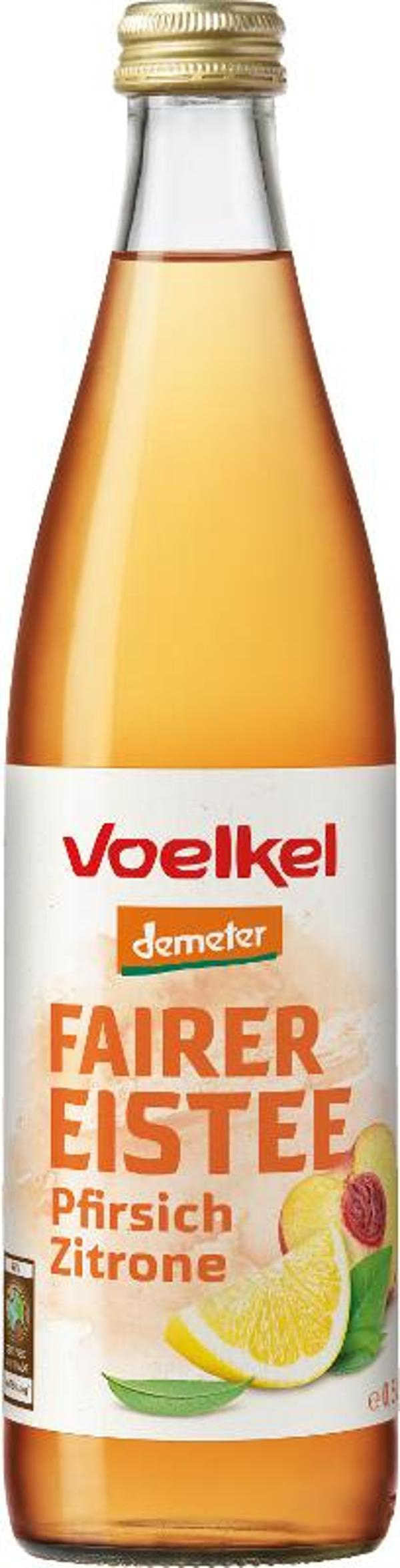 Produktfoto zu VPE Eistee Pfirsich Zitrone 10x0,5l Voelkel