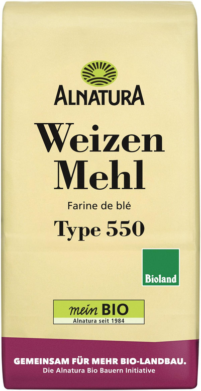 Produktfoto zu Weizenmehl Type 550 1kg Alnatura
