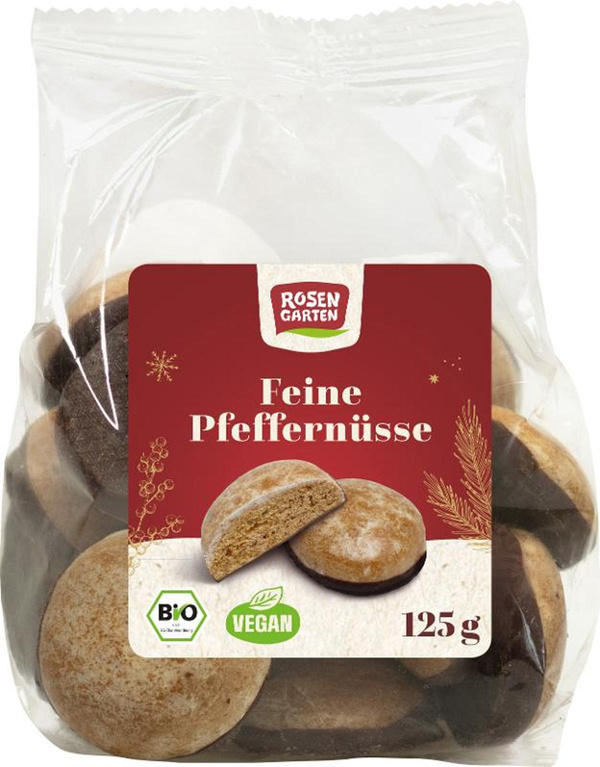 Produktfoto zu Pfeffernüsse mit Zartbitter Schokoladenboden 125g Rosengarten