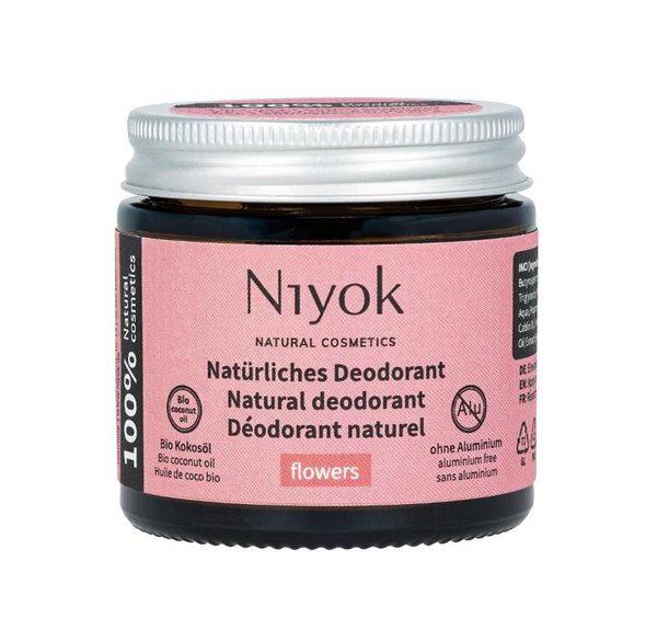 Produktfoto zu 2in1 Deodorant Creme Flowers 40ml Niyok Natural Cosmetics