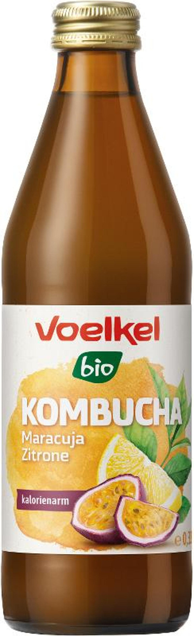 Produktfoto zu VPE Kombucha Maracuja Zitrone 10x0,33l Voelkel