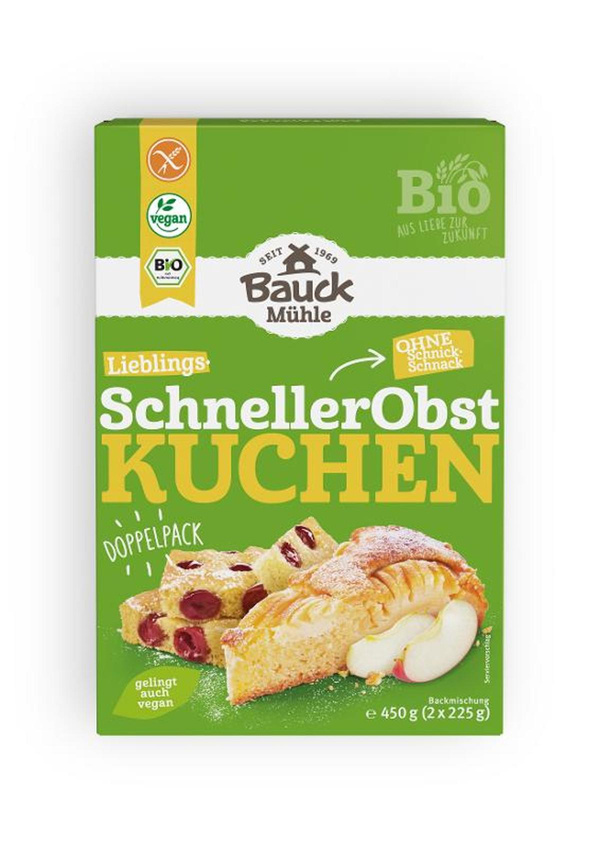 Produktfoto zu VPE Schneller Obstkuchen 6x 2x250g Bauck Mühle