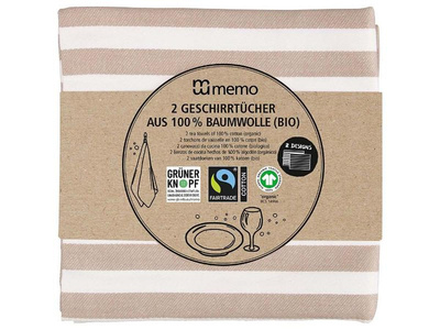 Produktfoto zu Geschirrtücher aus Baumwolle 2 Stück Memo