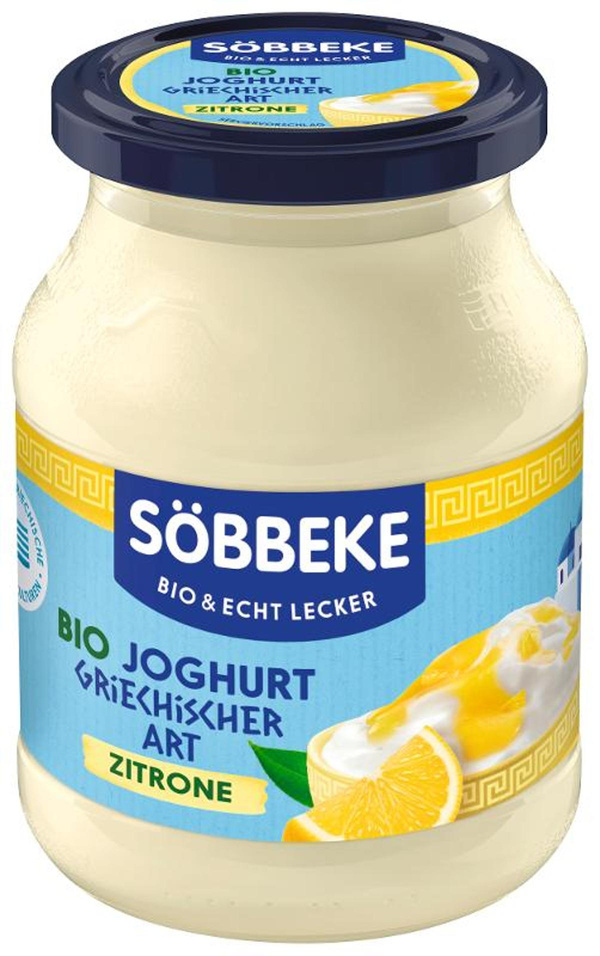 Produktfoto zu Joghurt  griechischer Art Zitrone 500g Söbbeke