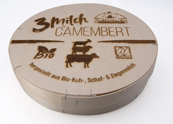 Produktfoto zu 3 Milch Camembert (Kuh, Ziege, Schaf) ca. 160g Schlierbacher