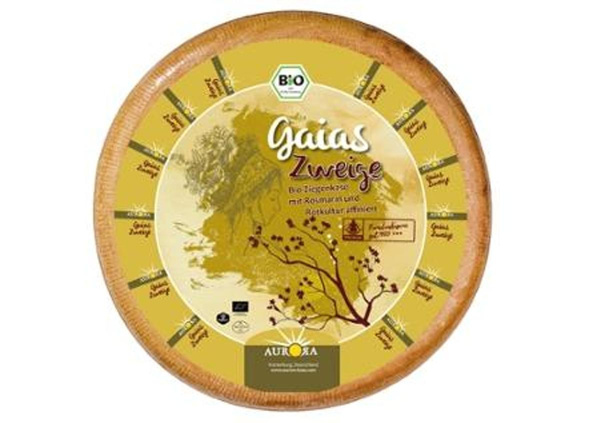 Produktfoto zu Ziegenkäse mit Rotkulturen "Gaias Zweige" ca. 200g Aurora