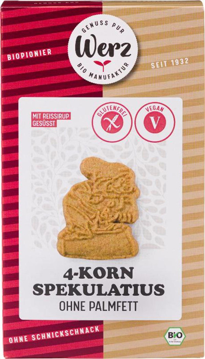 Produktfoto zu 4 Korn Spekulatius glutenfrei 125g WERZ