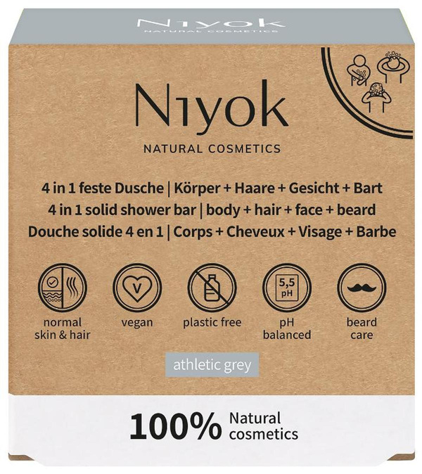 Produktfoto zu 4in1 Feste Dusche 80g Niyok Natural Cosmetics