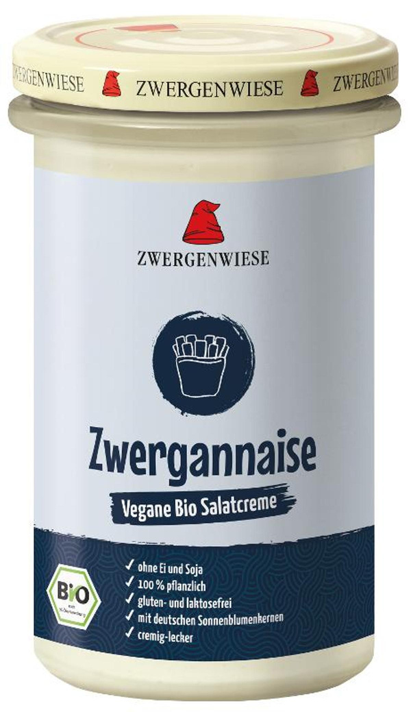 Produktfoto zu Zwergannaise vegane Salatcreme 230ml Zwergenwiese