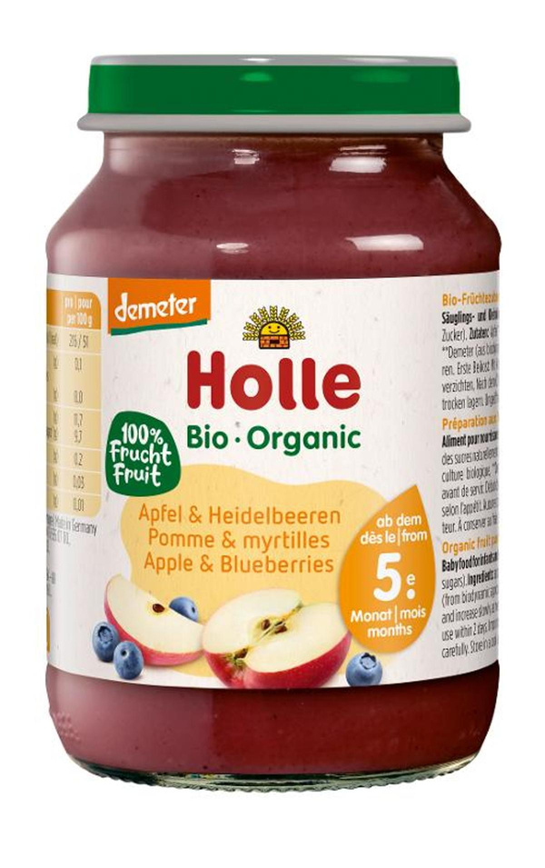 Produktfoto zu VPE Babykost Apfel mit Heidelbeere 6x190g Holle